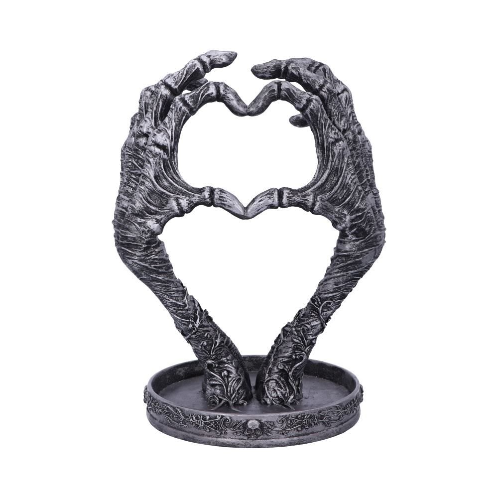 Nemesis Now - Gothic Mummified Love Heart Hands Jewellery holder - Silver coloured